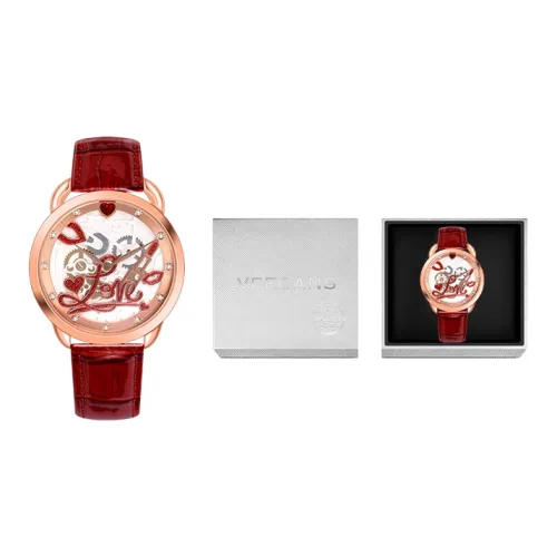 VEECANS Кварцевый механизм Часы Женские Белый циферблат W0031N0RREN