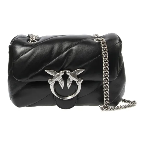 PINKO Quilt Кожа Swallow Сумка Сумка через плечо Женская Черная