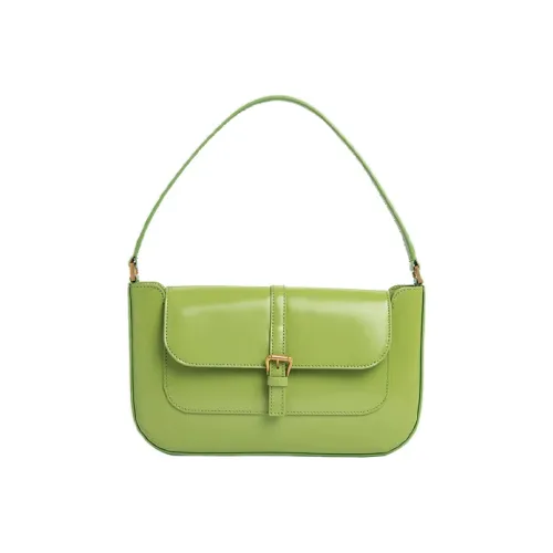 By Far Miranda Корова Кожа Плечевая Сумка Женская Лаймово-Зеленая