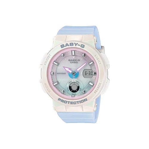 CASIO Baby Beach Traveler Collection Кварцевый механизм Смольный ремешок Часы Женские Белый циферблат