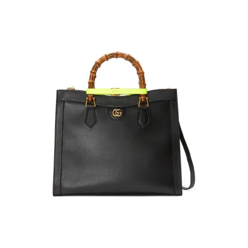 GUCCI Handbag Diana Bamboo Кожа Тоут Сумка Сумка для покупок Сумка через плечо Сумка среднего размера унисекс черный