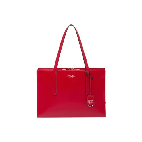 PRADA RE Edition Блестящая кожа Тоут Сумка Сумка для покупок Сумка через плечо Сумка Женская Красная