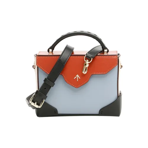 Manu Atelier Micro Bold Series Телячья кожа Сумка Сумка через плечо Сумка через плечо Женская Небесно-голубая