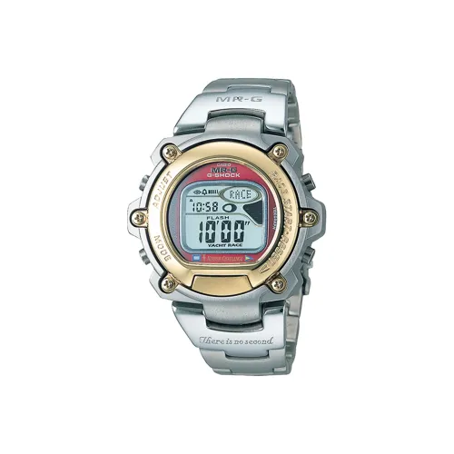 CASIO MR G Series Электронные Механические Часы из Титанового Сплава с Ремешком Серебристый Циферблат Мужские Часы