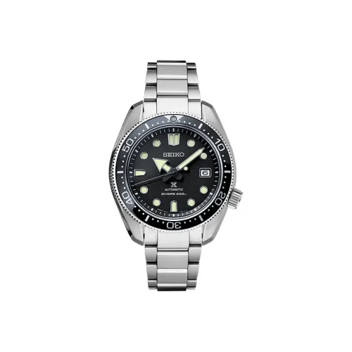 SEIKO Prospe Автоматический Механический Механизм Нержавеющая Сталь Ремешок Часы Мужские Черный Циферблат Spb077