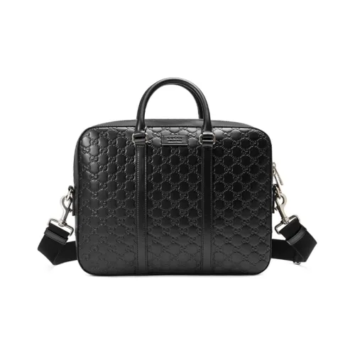 GUCCI Кожа Доска для ноутбука Сумка через плечо Сумка Мужская Черная