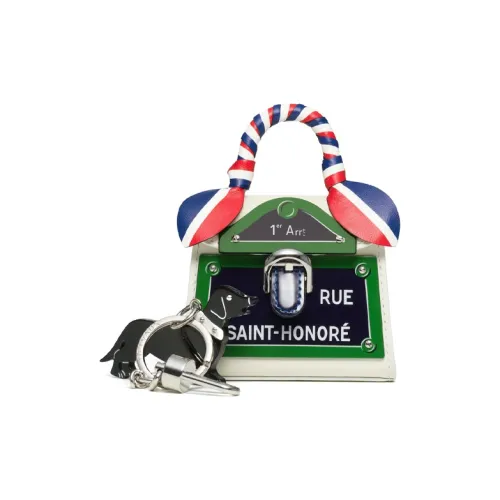 Delvau Brillant Коровья кожа Клатч Мини Унисекс Айвори Белый