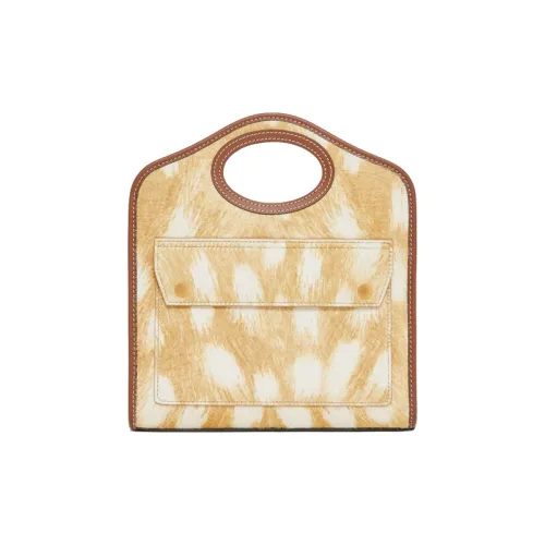 Burberry Карманная сумка узор оленя сумка через плечо мини женская бежевая