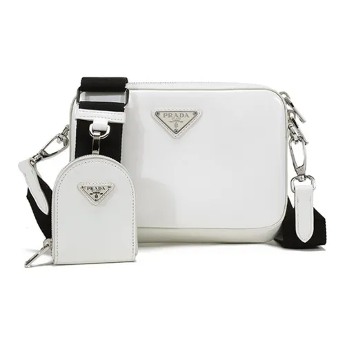 PRADA Кожа Маленькая Сумочка через плечо Сумка на плечо Женская Белая