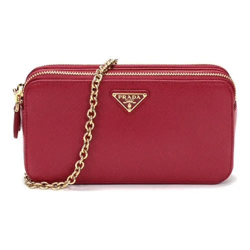 PRADA Сумка через плечо из коровьей кожи женская красная