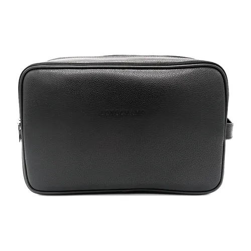 LONGCHAMP Le Foulonné Коровья кожа Косметичка Клатч Сумка для туалетных принадлежностей Унисекс Черный