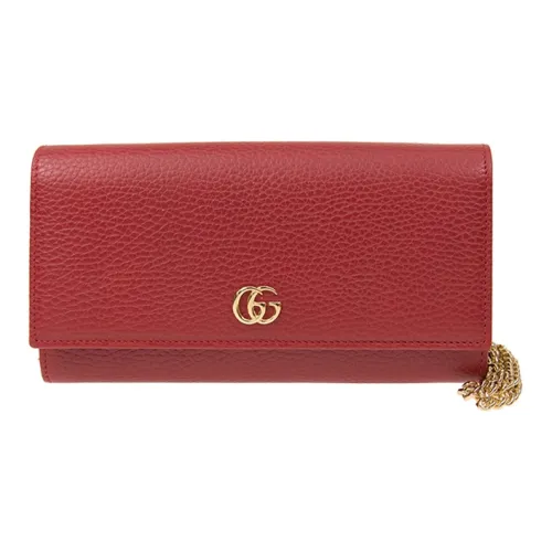 GUCCI GG Marmont Кожаный кошелек сумка через плечо сумка на плечо женская красный