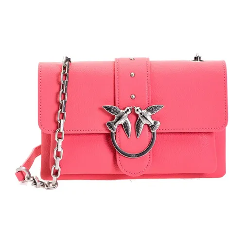 PINKO Коровья кожа Портативная Сумка через плечо Сумка на плечо Женская Розовая