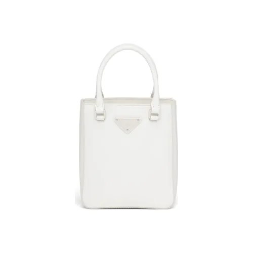 PRADA Кожа Тоут Сумка Сумка для покупок Маленькая Сумка Женская Белая