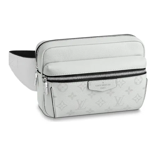 LOUIS VUITTON Outdoor Leather Satchel Men's White LOUIS VUITTON Outdoor Кожа Бананка Мужской Белый