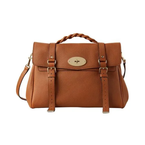 Mulberry Кожа Портативная Сумка через плечо Сумка на плечо Стандартная Женская Коричневая