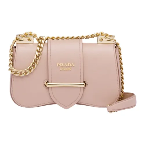 PRADA Sidonie Телячья кожа Сумка через плечо Женская Нюдово-розовая