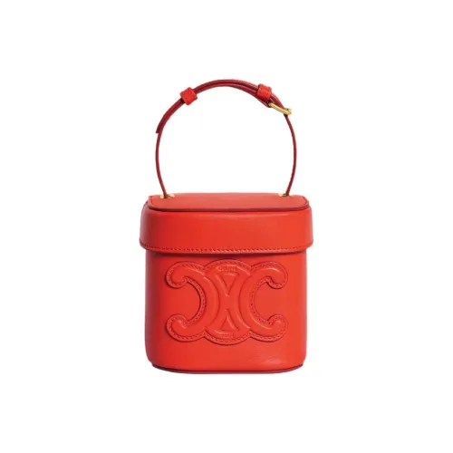 CELINE Triomphe Гладкая коровья кожа Сумка Box Сумка через плечо Сумка Маленькая Женская Красная