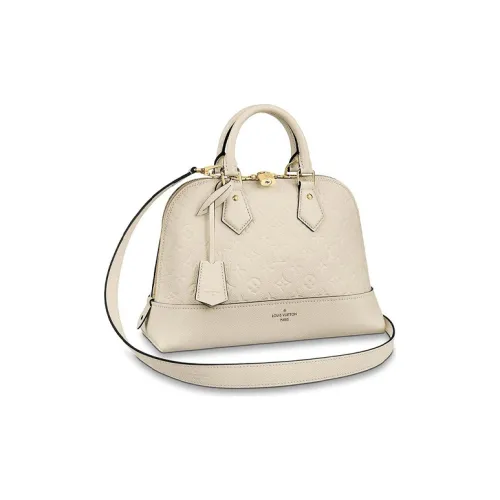 LOUIS VUITTON Alma Кожа Сумка-купол Сумка через плечо Сумка среднего размера Women's White