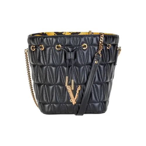 VERSACE Сумка через плечо из коровьей кожи женская черная