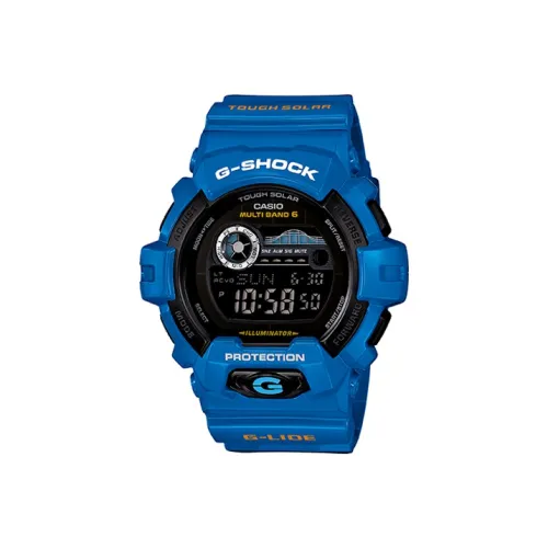 CASIO г Shock г Shock г LIDE Серфинг Коллекция Кварцевый механизм Смола Ремень Часы Мужские Черный циферблат