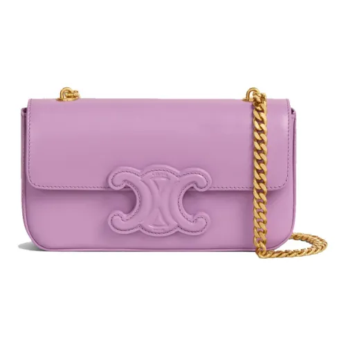 CELINE Cuir Triomphe Коровья кожа Сумка через плечо Женская Фиолетовая