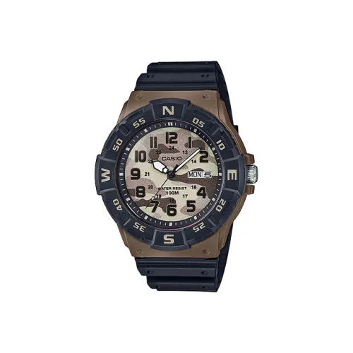 CASIO YOUTH Collection Круглый Analog Collection Кварцевый механизм Часы Мужские Кофейный Циферблат MRW 220HCM 5B