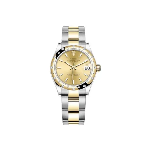 ROLEX Автоматический Механический Movement Женские часы Log Series Золотые