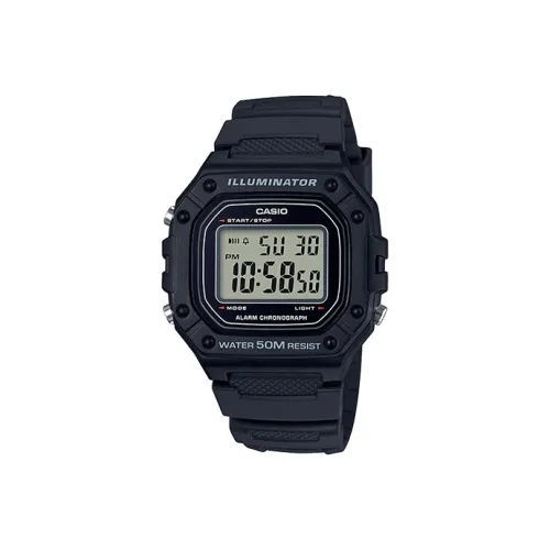 CASIO Vintage Small Block Черный Воин Кварцевый Механизм Смольный Ремешок Часы Мужские Часы Черный Циферблат