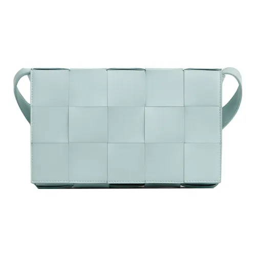 Bottega Veneta Cassette Овчина Бобовый Сумка тофу Ручная Сумка через плечо Сумка через плечо Женская Светло-синяя