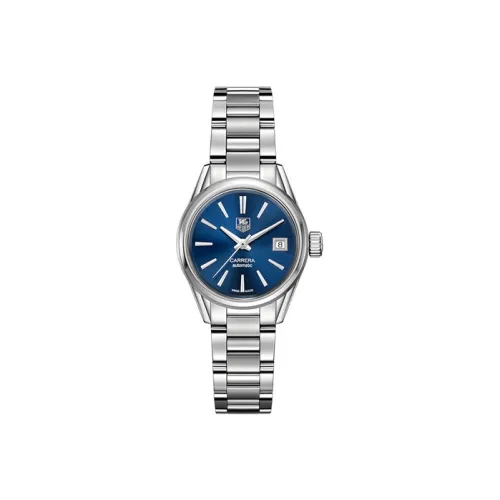 TAG Heuer Carrera Collection Механический механизм Женские часы 28 мм Синий циферблат Корпус из нержавеющей стали