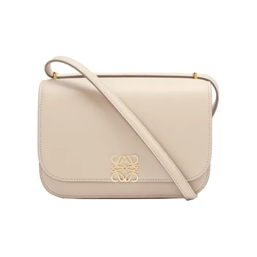 LOEWE Goya Гладкая коровья кожа Ручная сумка через плечо Средняя Женская Овсяный