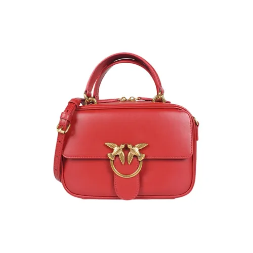 PINKO SIMPLY Коровья кожа Одно плечо Через плечо Сумка Мини Женская Красная