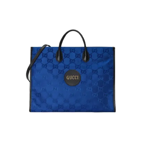 GUCCI Off The Grid Нейлон с кожаными вставками Тоут Сумка Сумка для покупок Сумка Унисекс Синий