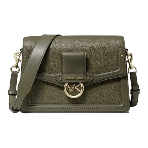 MICHAEL KORS Jessie Коровья кожа Сумка через плечо Средняя Женская Оливково-зеленая