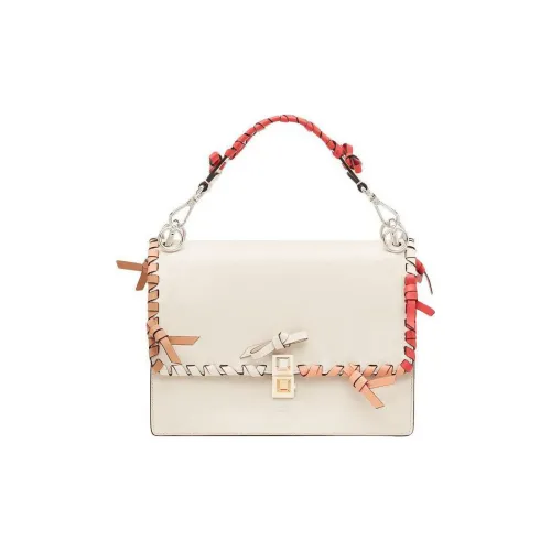 FENDI Kan I Телячья кожа Сумка на одно плечо Женская Экрю Многоцветная