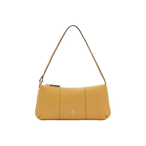 Manu Atelier PITA Series Корова Кожа Стрелка Сумка Плечевая Сумка Сумка для Женщин Лимонно-Желтый