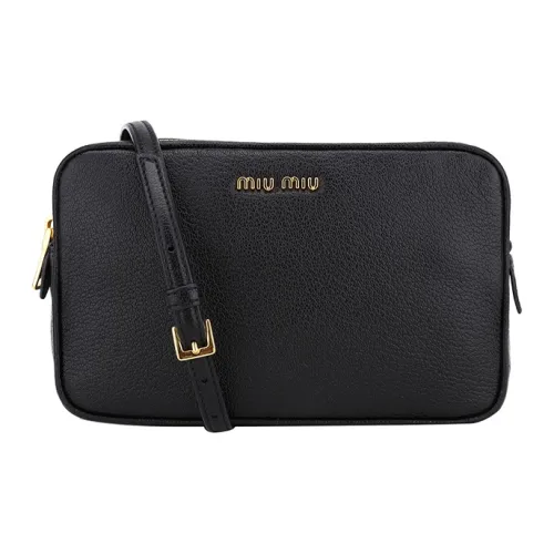 MIU MIU Кожа Плечевая сумка Унисекс Черная
