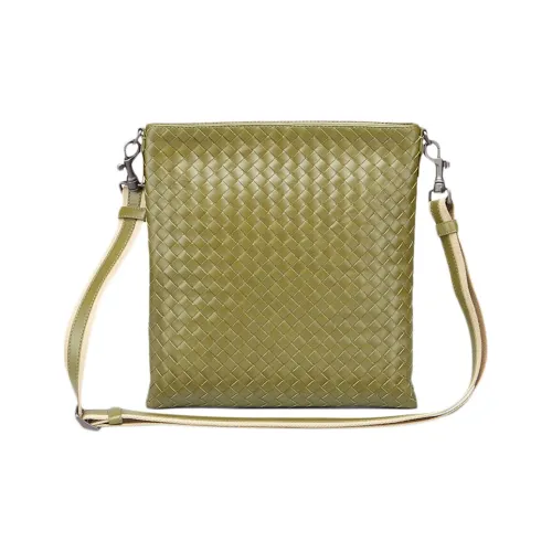 Bottega Veneta Сумка через плечо из коровьей кожи женская зеленая