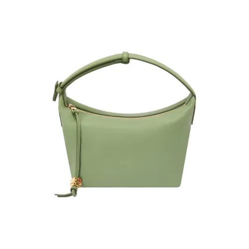 LOEWE Cubi Nappa Телячья кожа Сумка-ланчбокс Сумка Маленькая Женская Зеленая