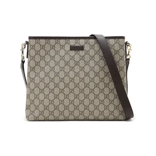 GUCCI Canvas с коровьей кожей курьерская сумка сумка через плечо мужская цвет эбеновый черный