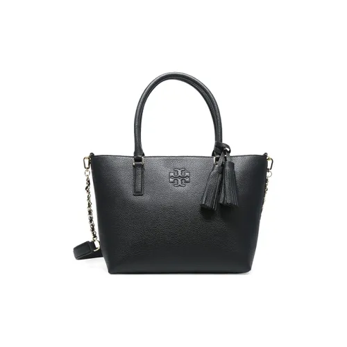 TORY BURCH THEA Коровья кожа Тоут Сумка Сумка для покупок Сумка через плечо Сумка на плечо Сумка Большая Женская Черная