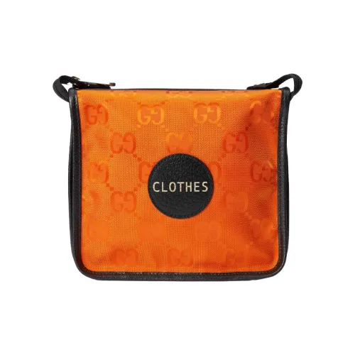 GUCCI Off The Grid Нейлон Квадратная Сумка Документа Сумка Ручная Путешественная Сумка Маленькая Мужская Оранжевая