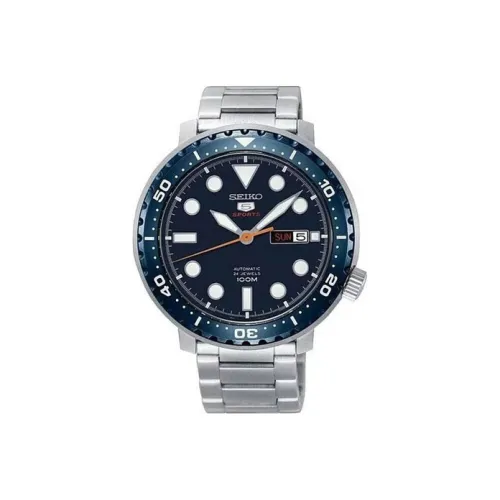 SEIKO Автоматический Механический Механизм Мужские Часы 45мм*13мм Синий