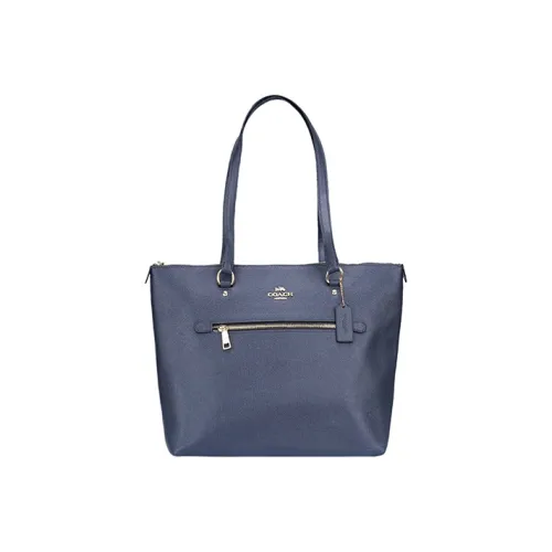 COACH Gallery Кожа Сумка Сумка через плечо Большая Женская Темно-синяя