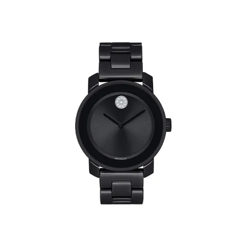 MOVADO Porter Collection Кварцевый механизм Женские часы 36,3 мм Черный циферблат Керамика Стальной корпус Керамический ремешок