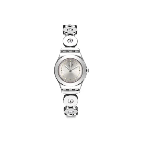 SWATCH LADY Collection Кварцевый механизм Женские часы Часы 25 мм Серебристый циферблат Корпус из нержавеющей стали