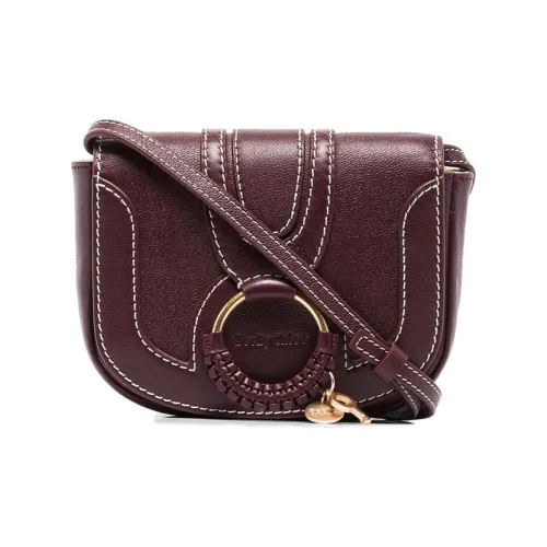 See By Chloe Сумка через плечо из кожи женская бордового цвета