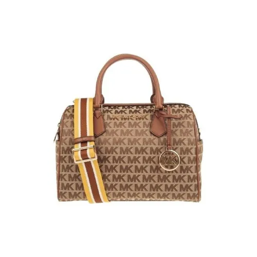 MICHAEL KORS Bedford Холст Pillow Bag Сумка Сумка Boston Bag Сумка через плечо Плечевая сумка Женская Коричневая