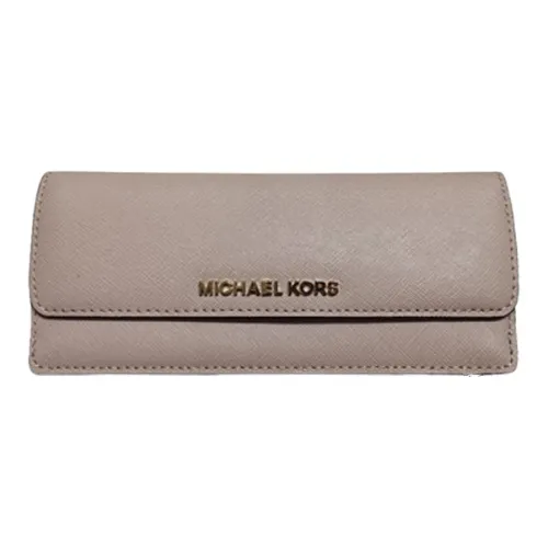 MICHAEL KORS Jet SetJet Набор Путешествие Коровья кожа Кошелек Женские Бежевый